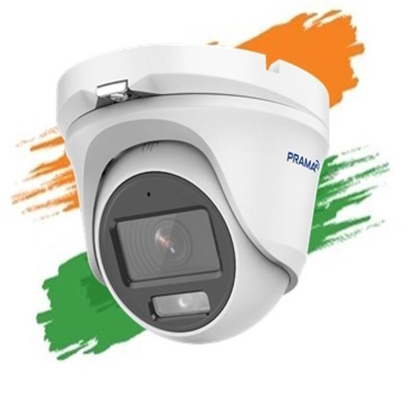 Prama PT-HTD70F0E-MFS (2MP 20m White light built-in mic Metal Turret Camera)