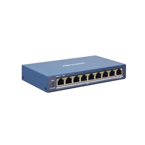 Hikvision Smart Poe Switch 8ch, 10/100Mbps 8+1, 110W DS-3E1309P-EI
